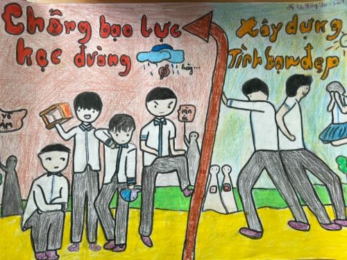 5A1- vẽ tranh phòng chống bạo lực học đường