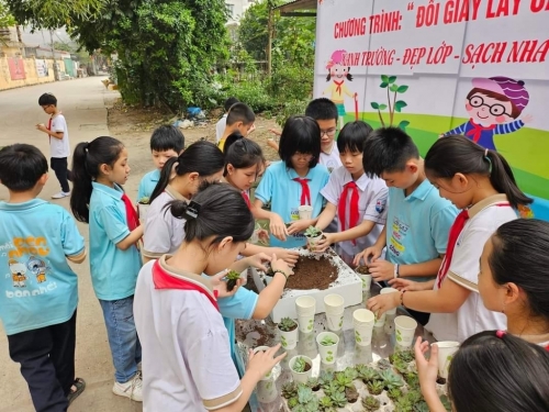 ​​​​​​​ Đổi giấy lấy cây - Xanh trường - Đẹp lớp - Sạch nhà