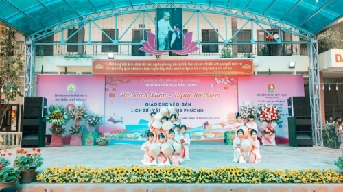 Hội sách xuân - Ngày hội Stem - Giáo dục di sản văn hóa địa phương năm học 2023 - 2024