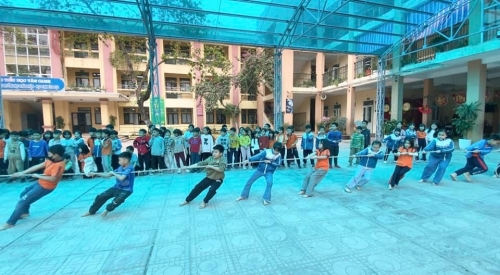 Ngày hội thiếu nhi vui khỏe trường Tiểu học Vân Canh.