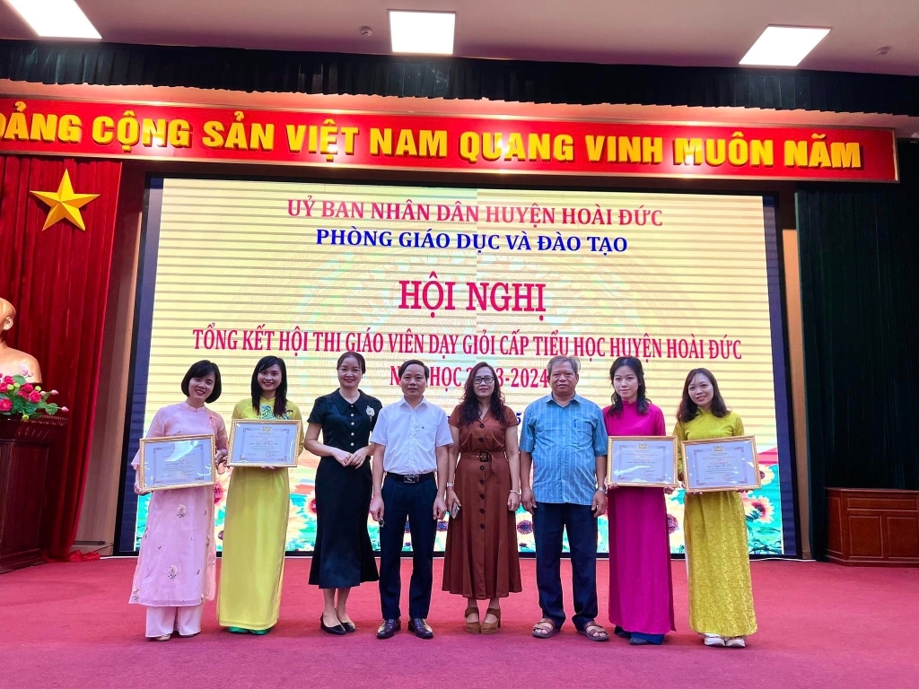 Trường Tiểu học Vân Canh đạt nhiều giải cao cấp huyện tại hội thi GV dạy giỏi năm 2023-2024