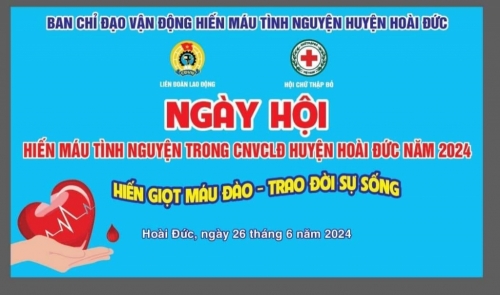 Công đoàn trường Tiểu học Vân Canh tham gia chương trình Hiến máu tình nguyện năm 2024