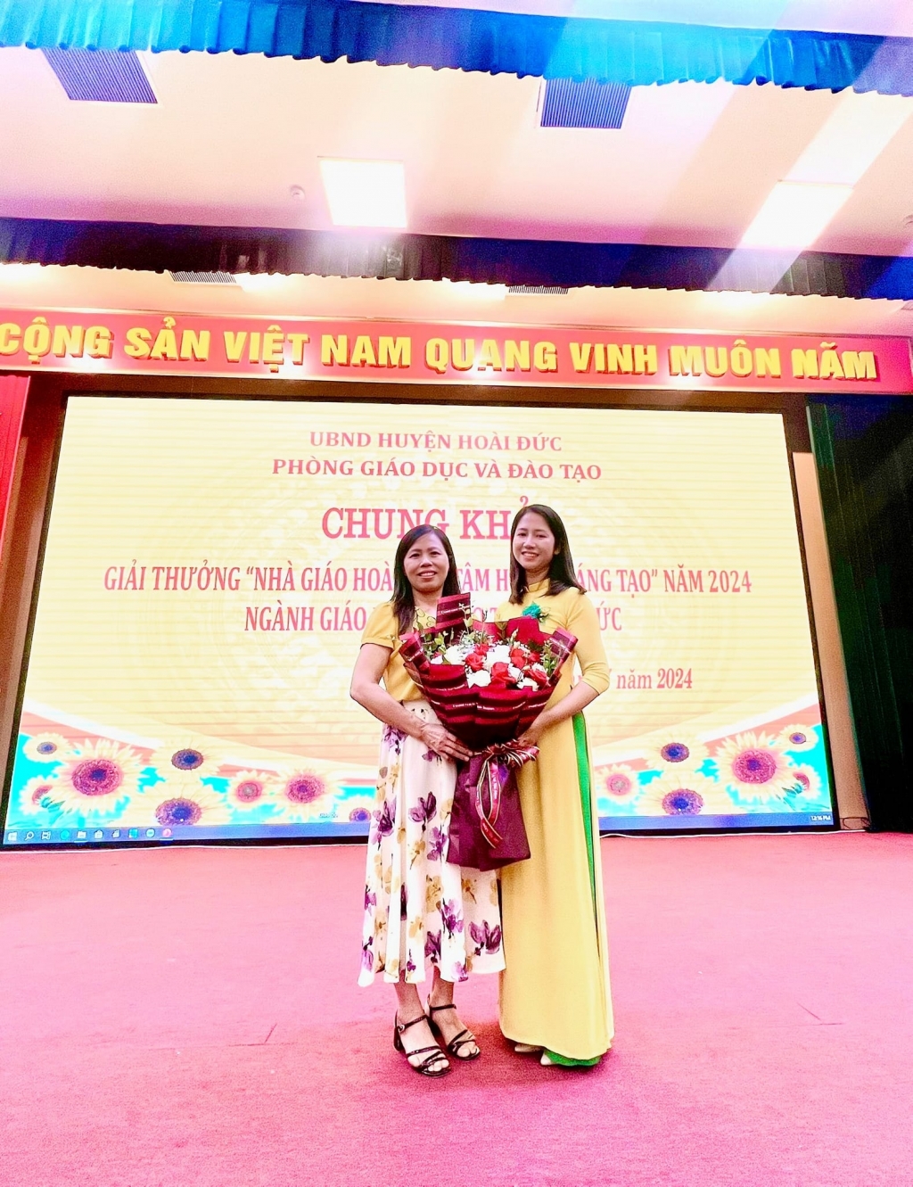 Cô giáo Tạ Thị Vui đạt giải Nhất chung khảo giải thưởng "Nhà giáo Hoài Đức tâm huyết, sáng tạo"