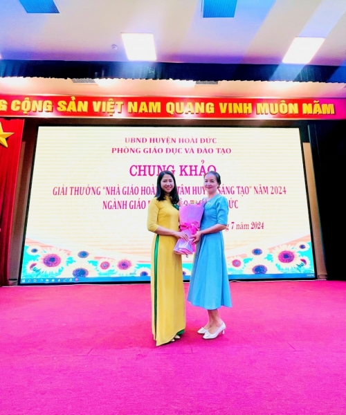 Cô giáo Tạ Thị Vui đạt giải Nhất chung khảo giải thưởng \