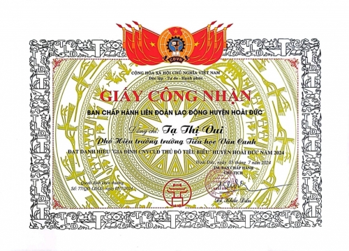Công đoàn trường nhận Bằng khen \