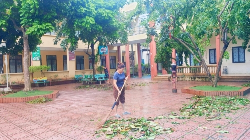 Trường Tiểu Học Vân Canh sẵn sàng đón Học Sinh trở lại sau bão Yagi