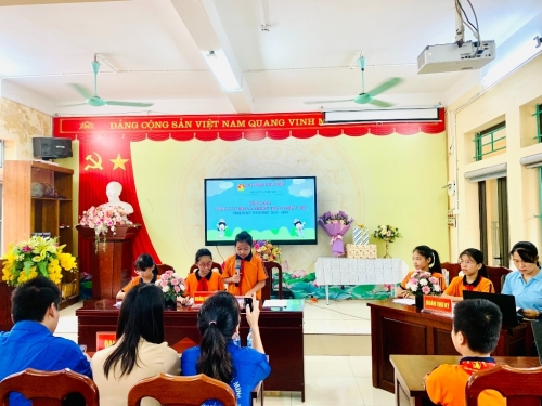 Đại hội Liên Đội trường Tiểu học Vân Canh năm học 2024-2025