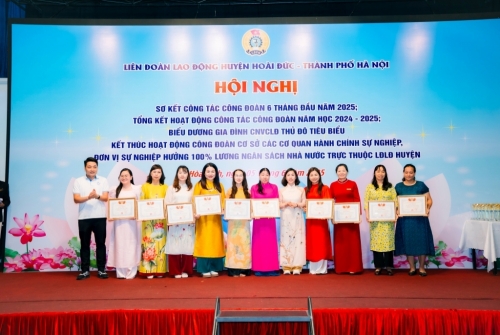 Công đoàn trường Tiểu học Vân Canh và những thành tích trước khi kết thúc hoạt động công đoàn cơ sở