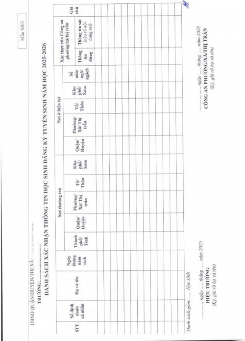 Công văn số 759/SGDĐT-QLT của Sở GDĐT Hà Nội hướng dẫn tuyển sinh vào các trường MN, lớp 1, lớp 6