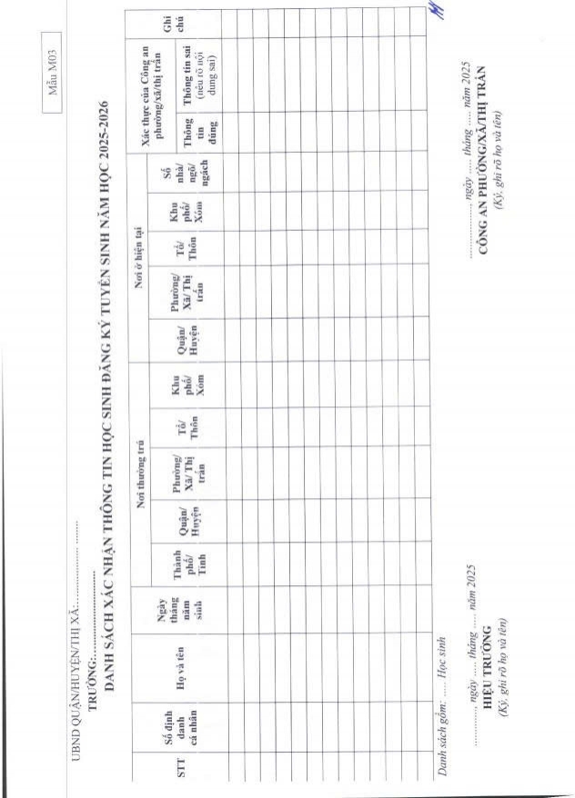 Công văn số 759/SGDĐT-QLT của Sở GDĐT Hà Nội hướng dẫn tuyển sinh vào các trường MN, lớp 1, lớp 6