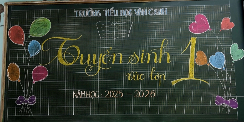 Trường Tiểu học Vân Canh thực hiện công tác tuyển sinh vào lớp 1, năm học 2025 - 2026