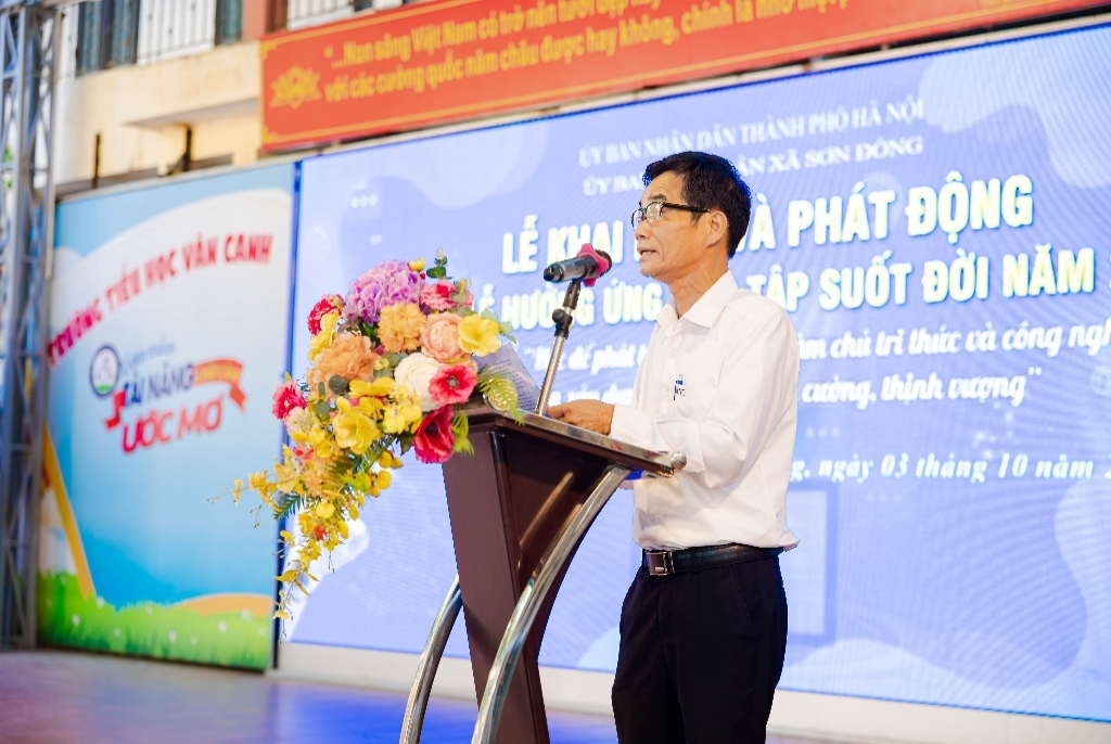 Lễ phát động Tuần lễ hưởng ứng học tập suốt đời năm 2025, xã Sơn Đồng