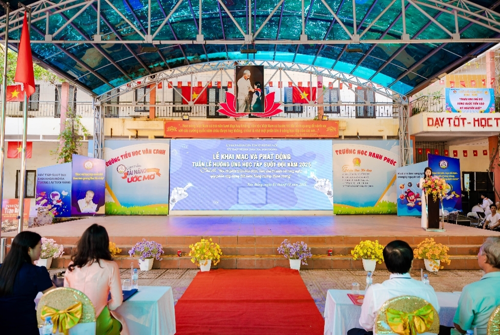 Lễ phát động Tuần lễ hưởng ứng học tập suốt đời năm 2025, xã Sơn Đồng