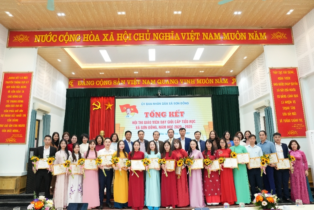 Trường Tiểu học Vân Canh đạt thành tích cao tại hội thi Giáo viên giỏi cấp tiểu học xã Sơn Đồng