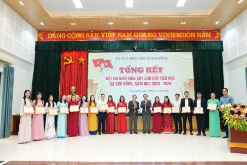 Trường Tiểu học Vân Canh đạt thành tích cao tại hội thi Giáo viên giỏi cấp tiểu học xã Sơn Đồng