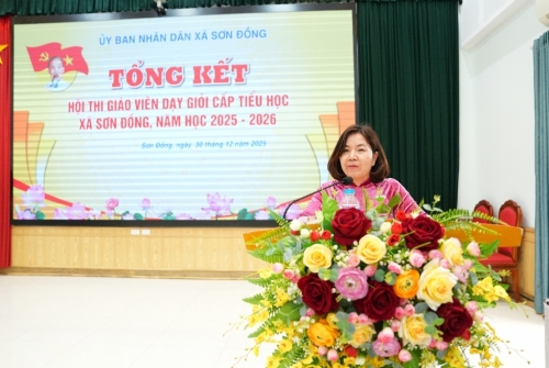 Trường Tiểu học Vân Canh đạt thành tích cao tại hội thi Giáo viên giỏi cấp tiểu học xã Sơn Đồng