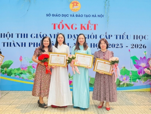 Cô giáo Phạm Hồng Hạnh đạt giải Nhì tại hội thi Giáo viên dạy giỏi cấp tiểu học TP năm học 2025-2026