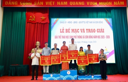 Trường tiểu học Vân Canh đạt giải Ba toàn đoàn tại Giải thể thao HSPT xã Sơn Đồng, lần thứ I