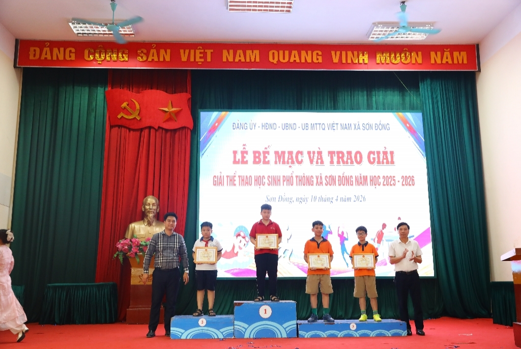 Trường tiểu học Vân Canh đạt giải Ba toàn đoàn tại Giải thể thao HSPT xã Sơn Đồng, lần thứ I