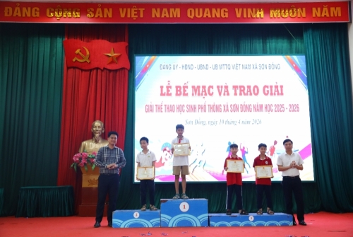 Trường tiểu học Vân Canh đạt giải Ba toàn đoàn tại Giải thể thao HSPT xã Sơn Đồng, lần thứ I