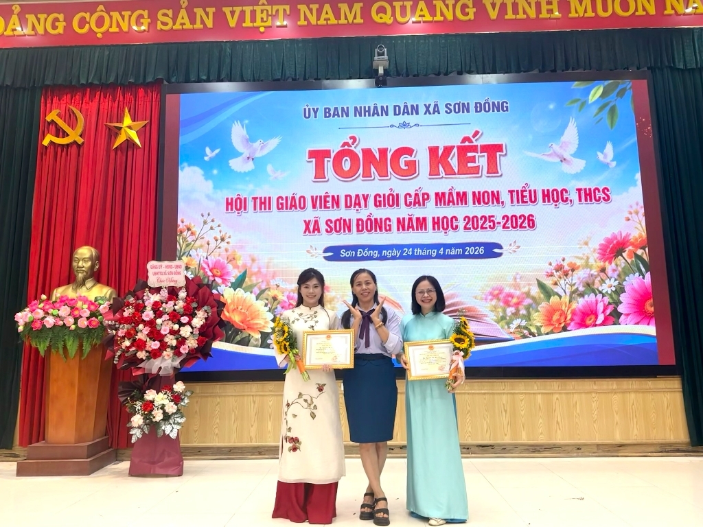 Giáo viên trường Tiểu học Vân Canh tham dự hội thi Giáo viên giỏi xã Sơn Đồng (Đợt 2)