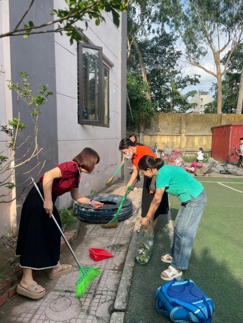 Trường Tiểu học ân Canh với phong trào Sáng - Xanh - Sạch - Đẹp