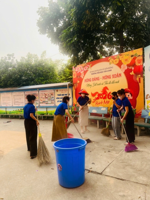 Trường Tiểu học ân Canh với phong trào Sáng - Xanh - Sạch - Đẹp