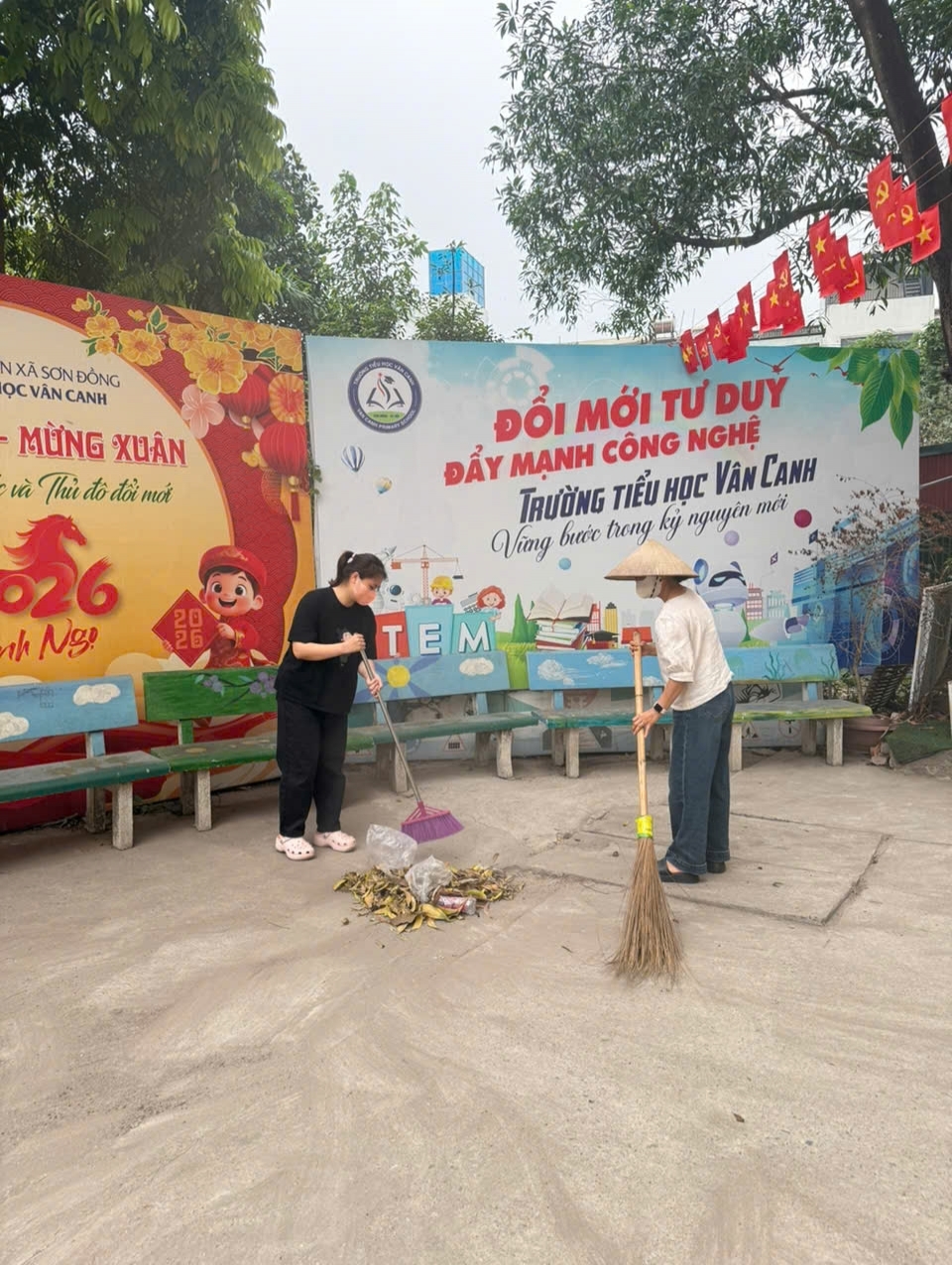 Trường Tiểu học ân Canh với phong trào Sáng - Xanh - Sạch - Đẹp