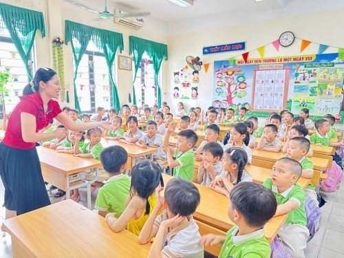 Chào đón các thiên thần nhỏ của trường Mầm non Vân Canh A, B đến thăm quan, trải nghiệm