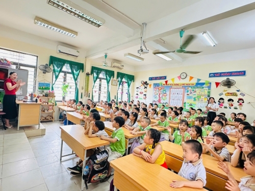 Chào đón các thiên thần nhỏ của trường Mầm non Vân Canh A, B đến thăm quan, trải nghiệm