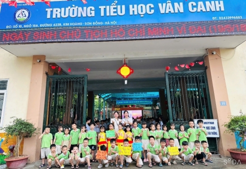 Chào đón các thiên thần nhỏ của trường Mầm non Vân Canh A, B đến thăm quan, trải nghiệm