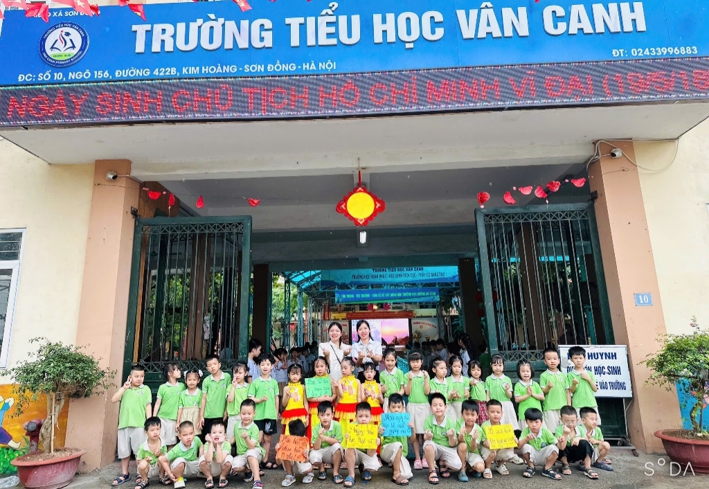 Chào đón các thiên thần nhỏ của trường Mầm non Vân Canh A, B đến thăm quan, trải nghiệm