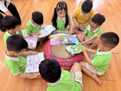Chào đón các thiên thần nhỏ của trường Mầm non Vân Canh A, B đến thăm quan, trải nghiệm