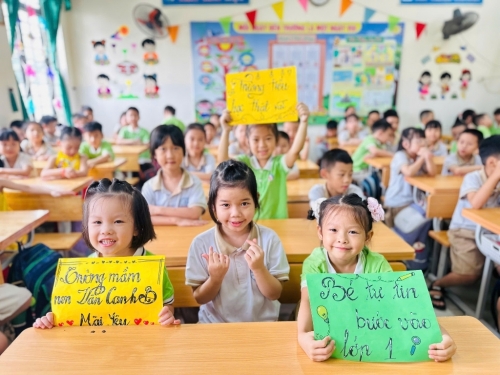 Chào đón các thiên thần nhỏ của trường Mầm non Vân Canh A, B đến thăm quan, trải nghiệm