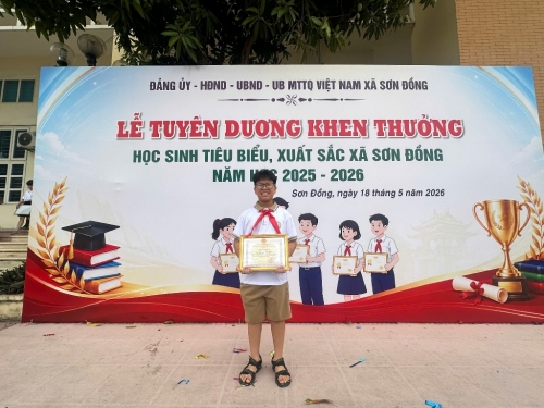 Tự hào những học sinh tiêu biểu của trường Tiểu học Vân Canh