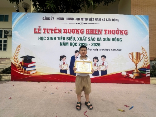 Tự hào những học sinh tiêu biểu của trường Tiểu học Vân Canh