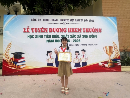 Tự hào những học sinh tiêu biểu của trường Tiểu học Vân Canh