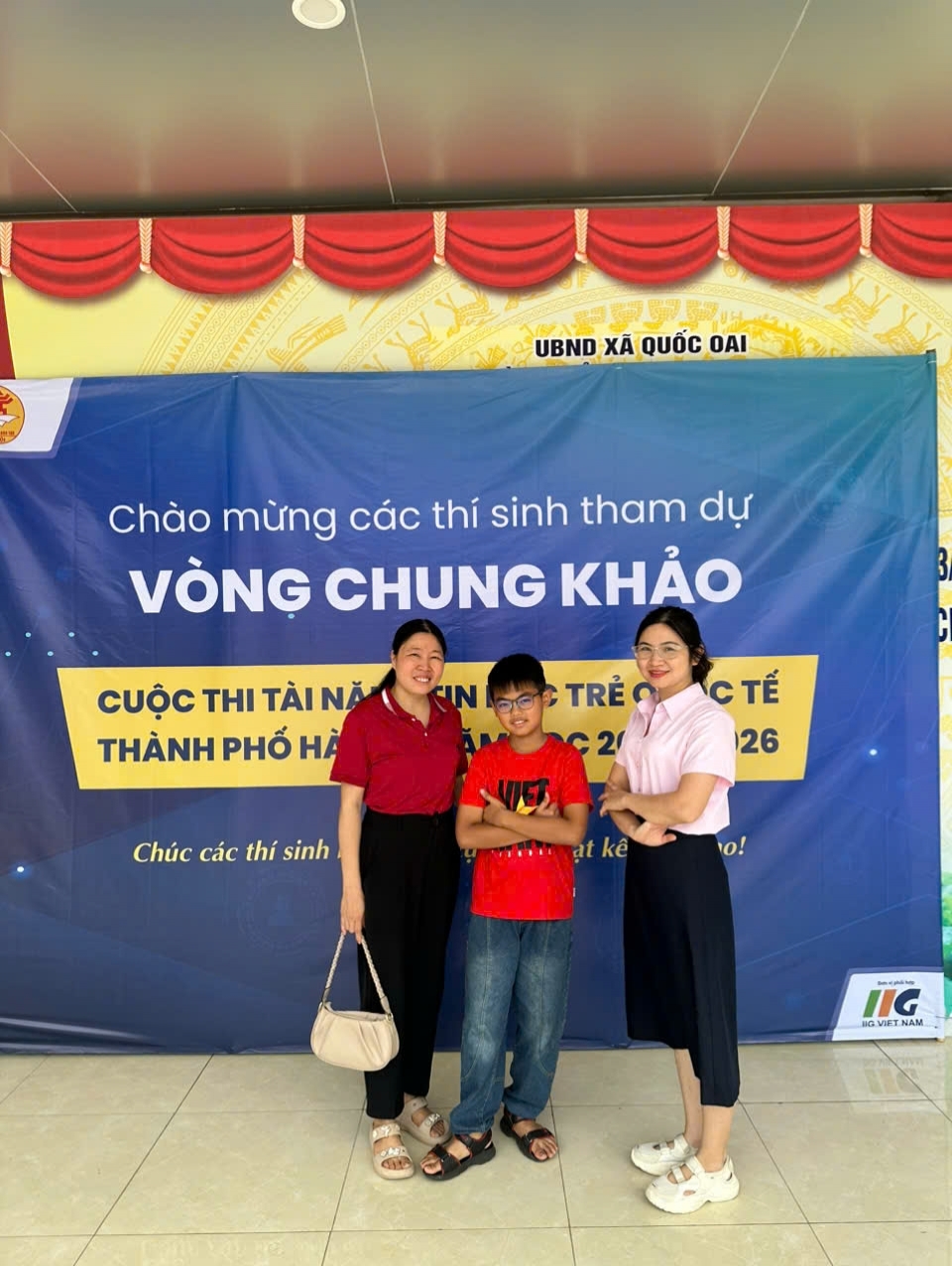 Em Trần Quang Huy lớp 4A3 tham dự Vòng chung khảo thành phố cuộc thi Tài năng Tin học trẻ quốc tế