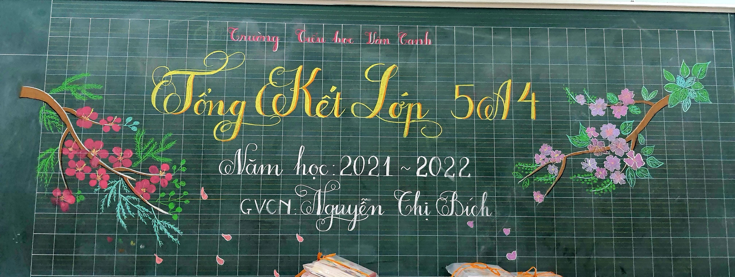 Những chiếc bảng xinh xinh của ngày cuối cùng năm học 2021 - 2022