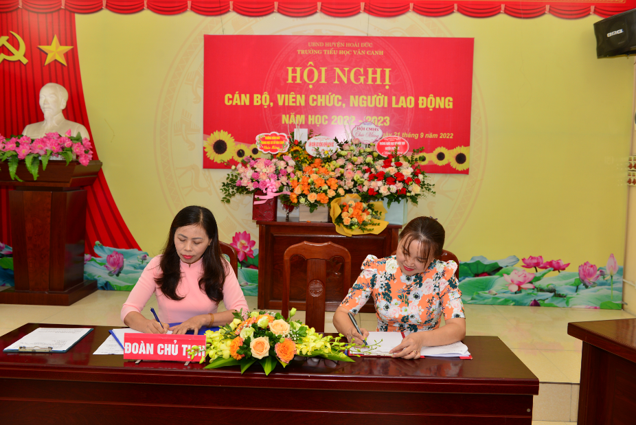 Hội nghị Cán bộ - Viên chức - Người lao động trường Tiểu học Vân Canh - Năm học 2022 - 2023