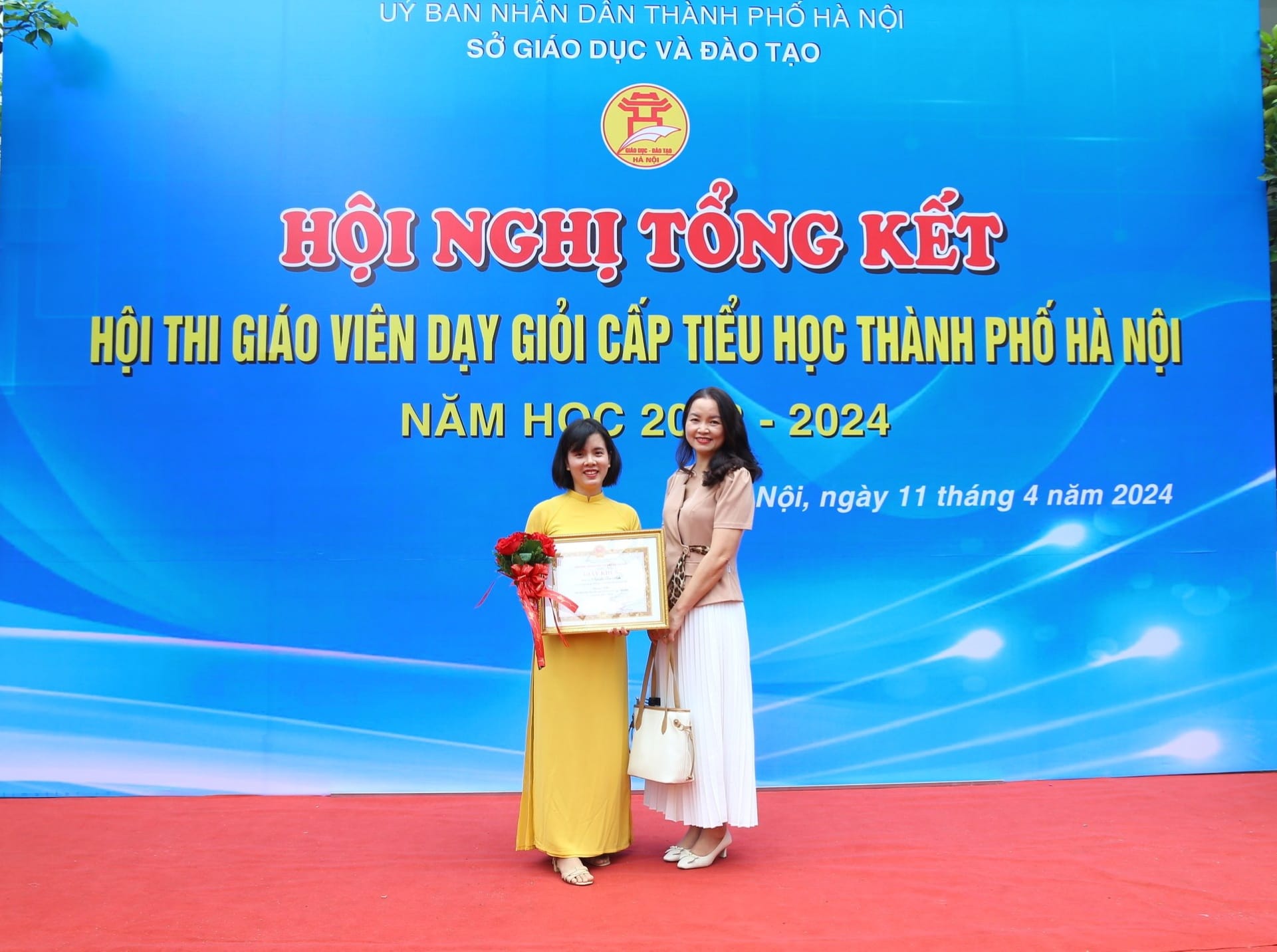 Cô giáo Nguyễn Lan Anh đạt giải Nhì Hội thi Giáo viên giỏi cấp Thành phố Hà Nội năm học 2023 - 2024